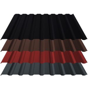 Trapezblech T18 | Dach | 0,60 mm | Aluminium | Anti-Tropf 900 g/m² inkl. Vliesrückschnitt | 25 µm Stucco