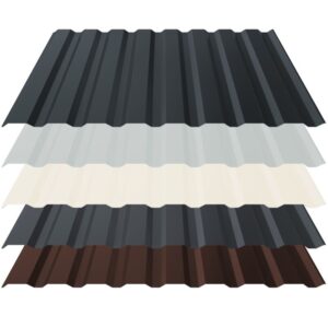 Trapezblech T18 | Dach | 0,70 mm | Stahl | Anti-Tropf 900 g/m² inkl. Vliesrückschnitt | Aluzink, 25 µm Polyester