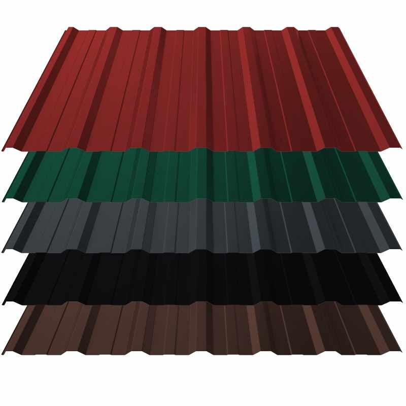 Trapezblech T18+ | Dach | 0,50 mm | Stahl | 25 µm ThyssenKrupp Polyester 1 Trapezblech T18+ | Dach | 0,50 mm | Stahl | 25 µm ThyssenKrupp Polyester