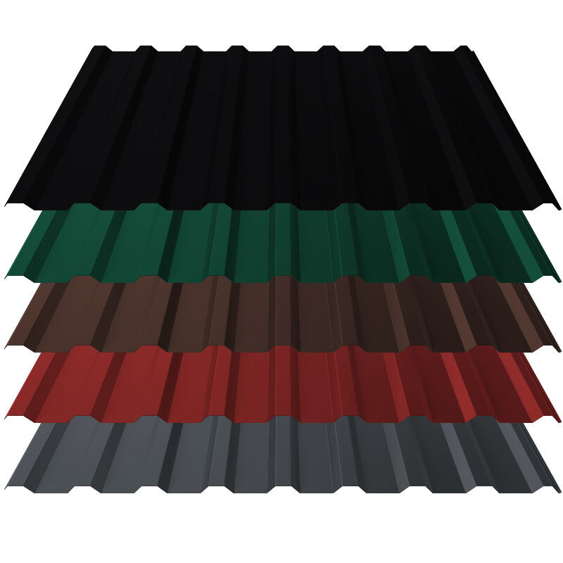 Trapezblech T20+ | Dach | 0,50 mm | Stahl | 25 µm ThyssenKrupp Polyester 1 Trapezblech T20+ | Dach | 0,50 mm | Stahl | 25 µm ThyssenKrupp Polyester