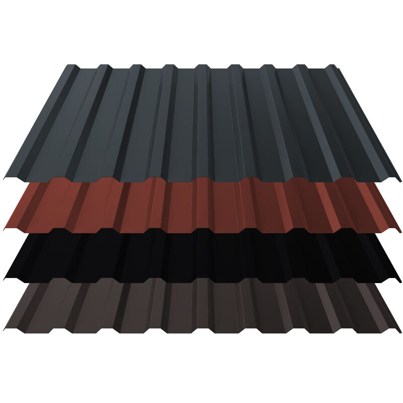 Trapezblech T20+ | Dach | 0,50 mm | Stahl | 36 µm ThyssenKrupp ICE Crystal 1 Trapezblech T20+ | Dach | 0,50 mm | Stahl | 36 µm ThyssenKrupp ICE Crystal