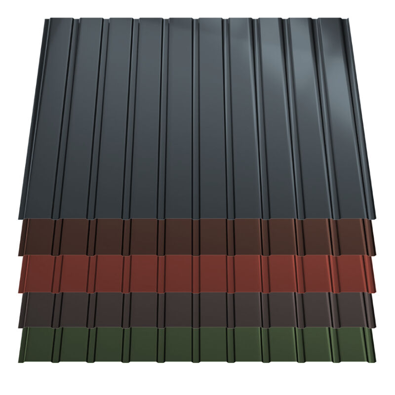 Trapezblech T7 | Wand | 0,50 mm | Stahl | 35 µm ThyssenKrupp Matt 1 Trapezblech T7 | Wand | 0,50 mm | Stahl | 35 µm ThyssenKrupp Matt