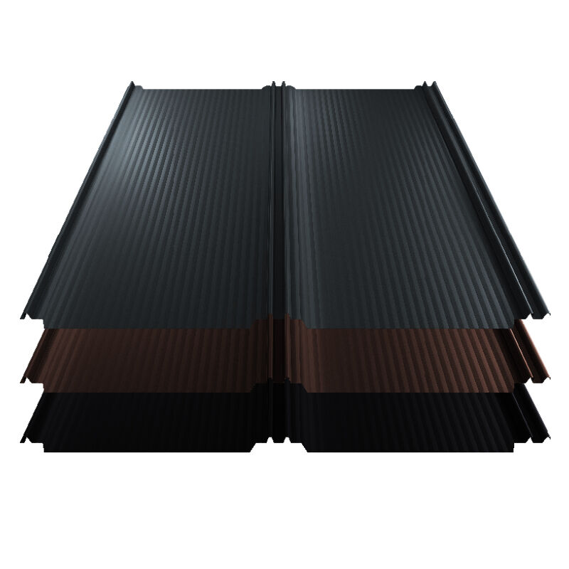 Stehfalz T-Panel | Dach | 0,60 mm | Aluminium | Nanowelle | 1100mm Breite | 25 µm Matt 1 Stehfalz T-Panel | Dach | 0,60 mm | Aluminium | Nanowelle | 1100mm Breite | 25 µm Matt