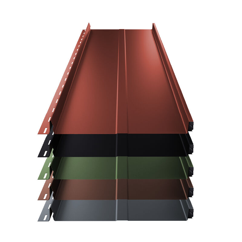 Stehfalz Terrano | Dach & Wand | 0,50 mm | Stahl | Prägung | 316 mm Breite | 35 µm ThyssenKrupp Matt 1 Stehfalz Terrano | Dach & Wand | 0,50 mm | Stahl | Prägung | 316 mm Breite | 35 µm ThyssenKrupp Matt