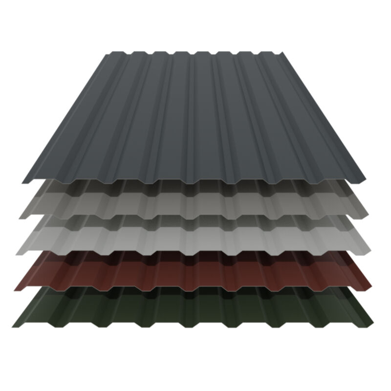 Trapezblech 20/138 | Wand | 0,50 mm | Stahl | Aluzink, 25 µm Polyester 1 Trapezblech 20/138 | Wand | 0,50 mm | Stahl | Aluzink, 25 µm Polyester