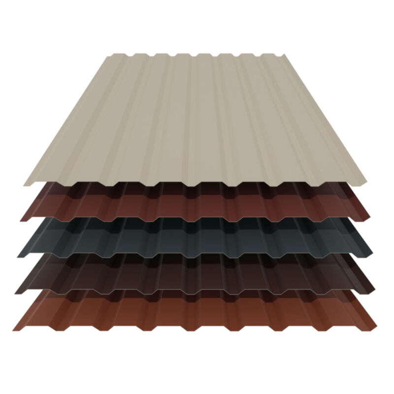 Trapezblech 20/138 | Wand | 0,75 mm | Stahl | Aluzink, 25 µm Polyester 1 Trapezblech 20/138 | Wand | 0,75 mm | Stahl | Aluzink, 25 µm Polyester