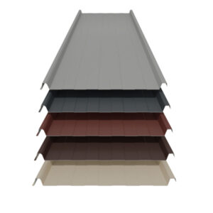 Stehfalz 33/500 | Wand | 0,75 mm | Stahl | Prägung | Glatt | 548 mm Breite | 25 µm Polyester