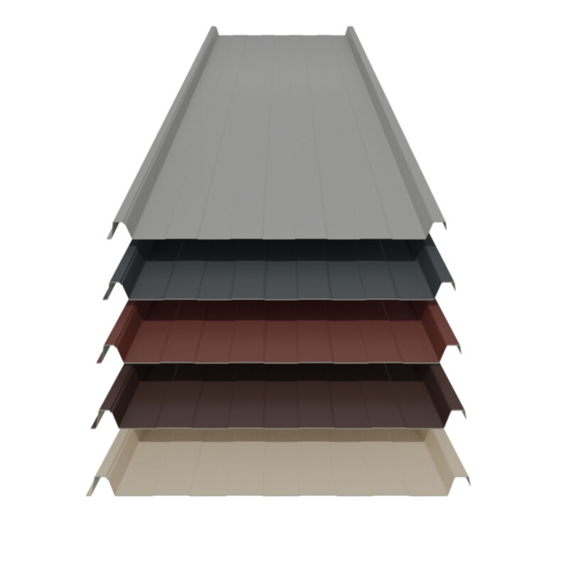 Stehfalz 33/500 | Wand | 0,75 mm | Stahl | Prägung | Glatt | 548 mm Breite | 25 µm Polyester 1 Stehfalz 33/500 | Wand | 0,75 mm | Stahl | Prägung | Glatt | 548 mm Breite | 25 µm Polyester