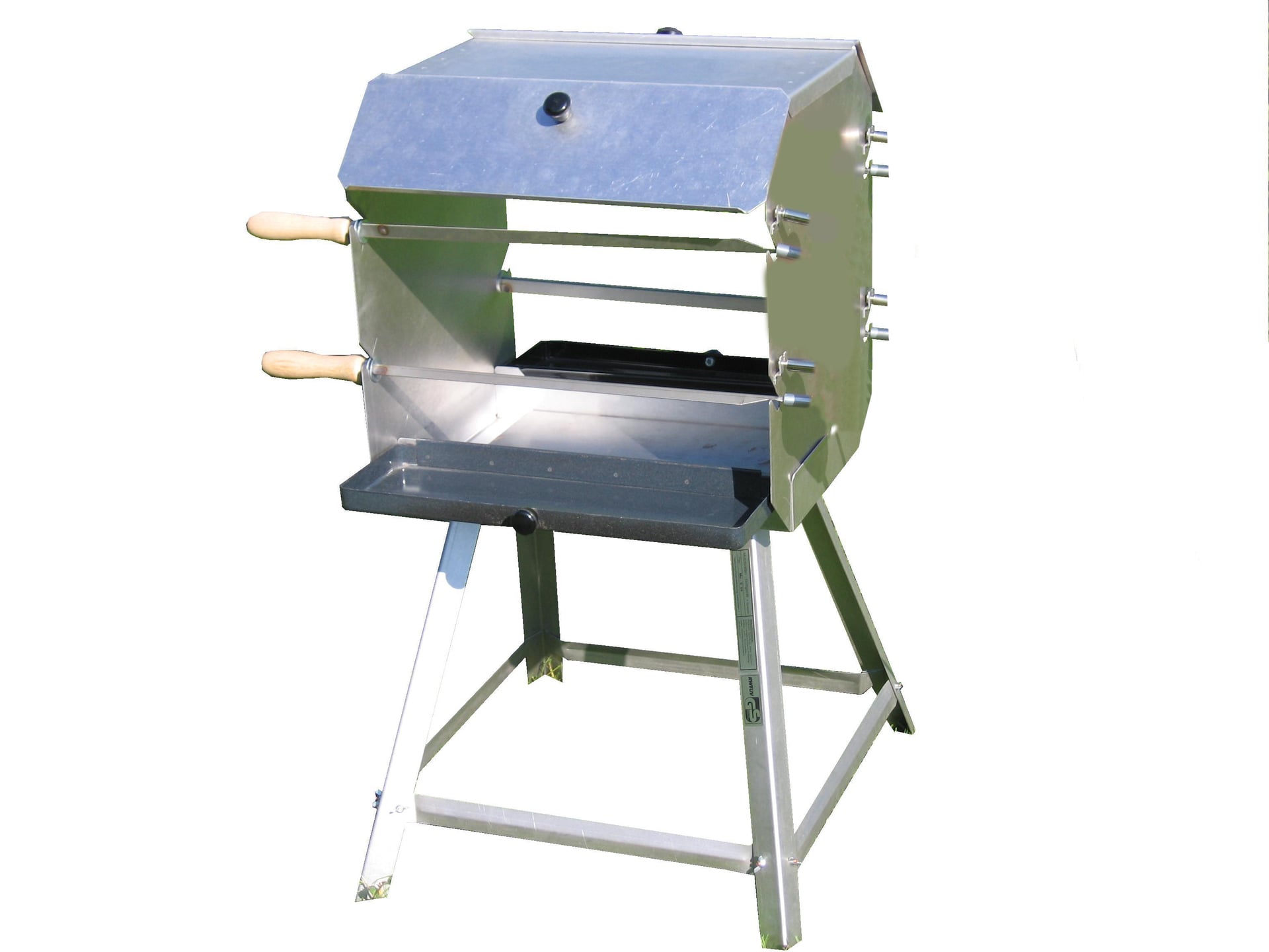 Mutzbratengrill mit 4 Spießen für 28 Portionen 1 Mutzbratengrill mit 4 Spießen für 28 Portionen