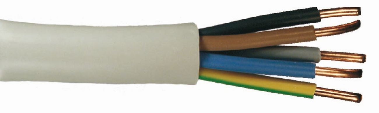 Feuchtraumleitung NYM-J 2,5mm² grau 1 Feuchtraumleitung NYM-J 2,5mm² grau