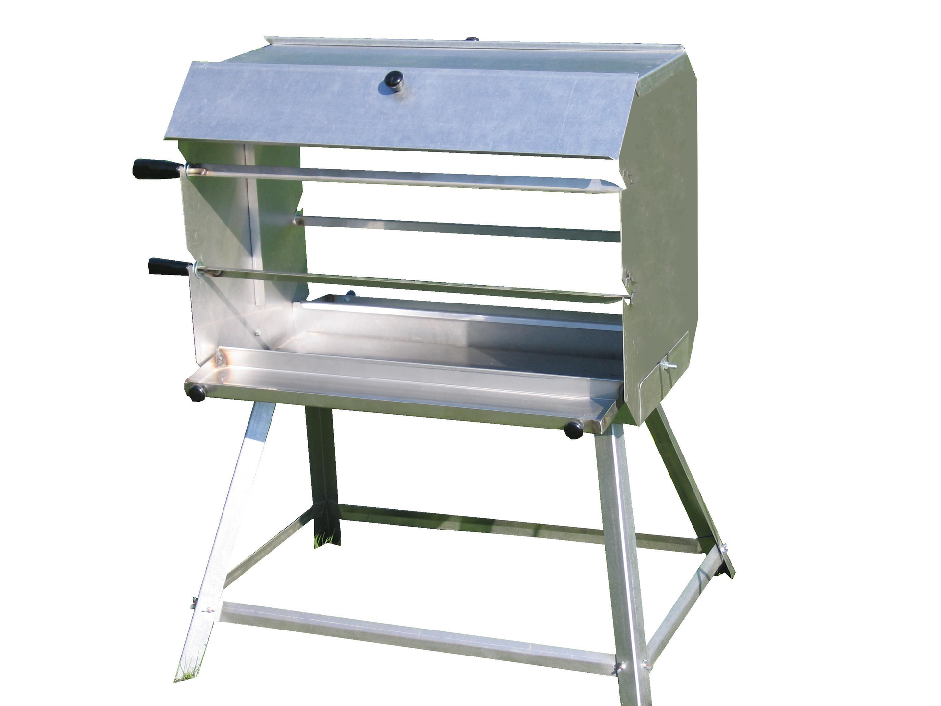 Mutzbratengrill mit 4 Spießen für 52 Portionen 1 Mutzbratengrill mit 4 Spießen für 52 Portionen