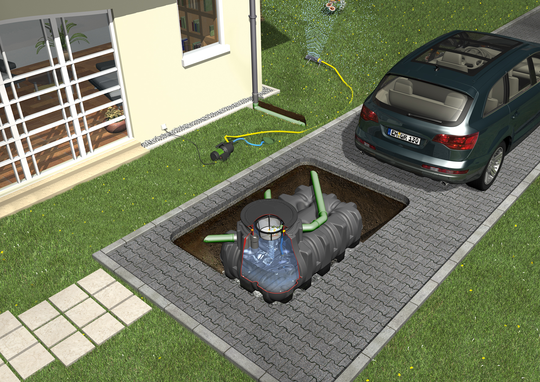 PLATIN Flachtank - Paket, 1500L 1 PLATIN Flachtank - Paket, 1500L