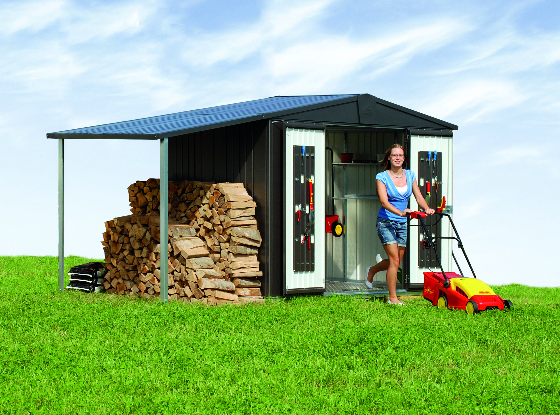 Seitendach für Gerätehaus Europa 1 Seitendach für Gerätehaus Europa