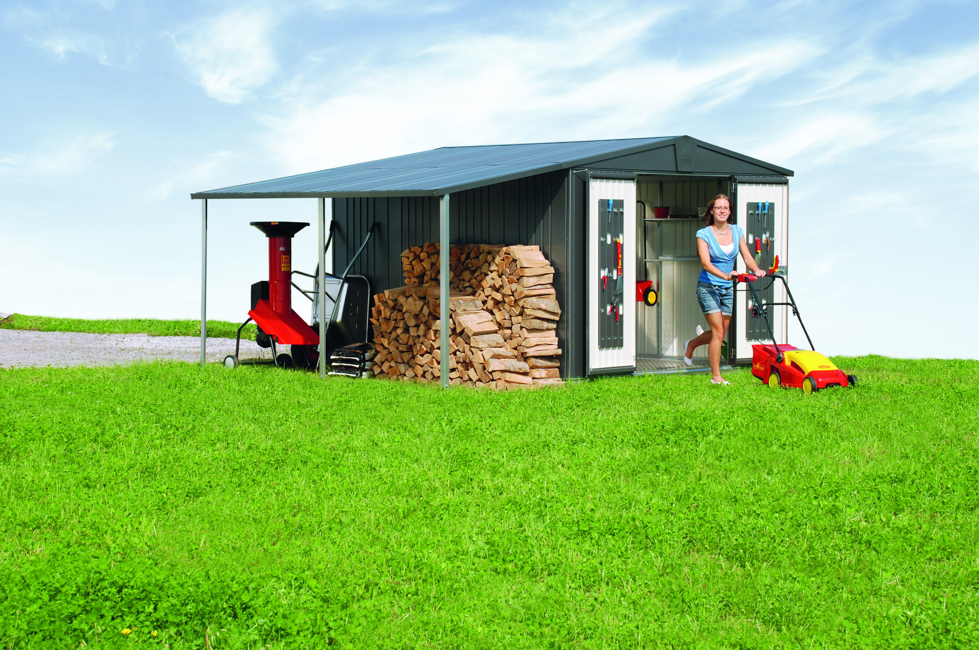 Seitendach für Gerätehaus Europa 1 Seitendach für Gerätehaus Europa