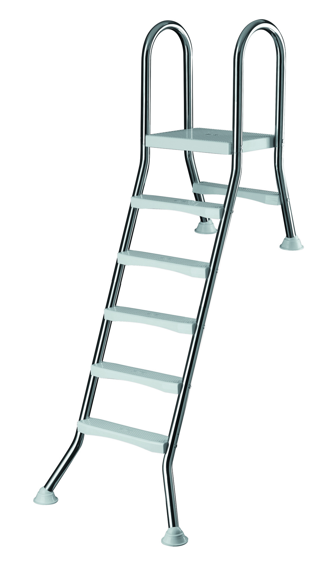 Halbhochbeckenleiter Edelstahl 1 Halbhochbeckenleiter Edelstahl