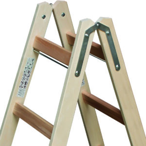 Sprossen-Doppelleiter Holz