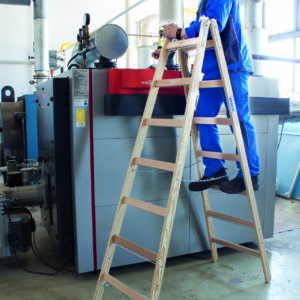 Sprossen-Doppelleiter Holz