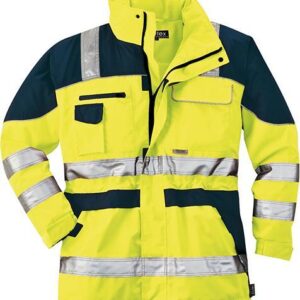 Warnparka, Gr. XL, gelb/blau