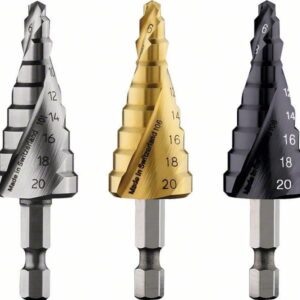 Stufenbohrer HSS-TiN, 4 - 20 mm, 1/4", 7