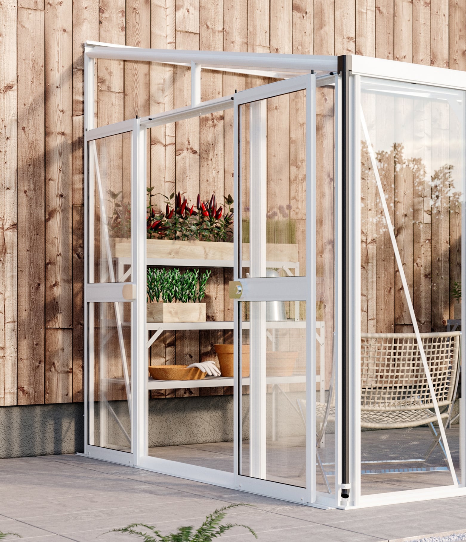 Doppeltür-Kit für Anlehnhaus Helena 1 Doppeltür-Kit für Anlehnhaus Helena