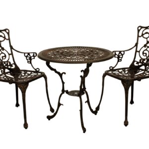 Gartenset 3-teilig Jugendstil bronze-antik