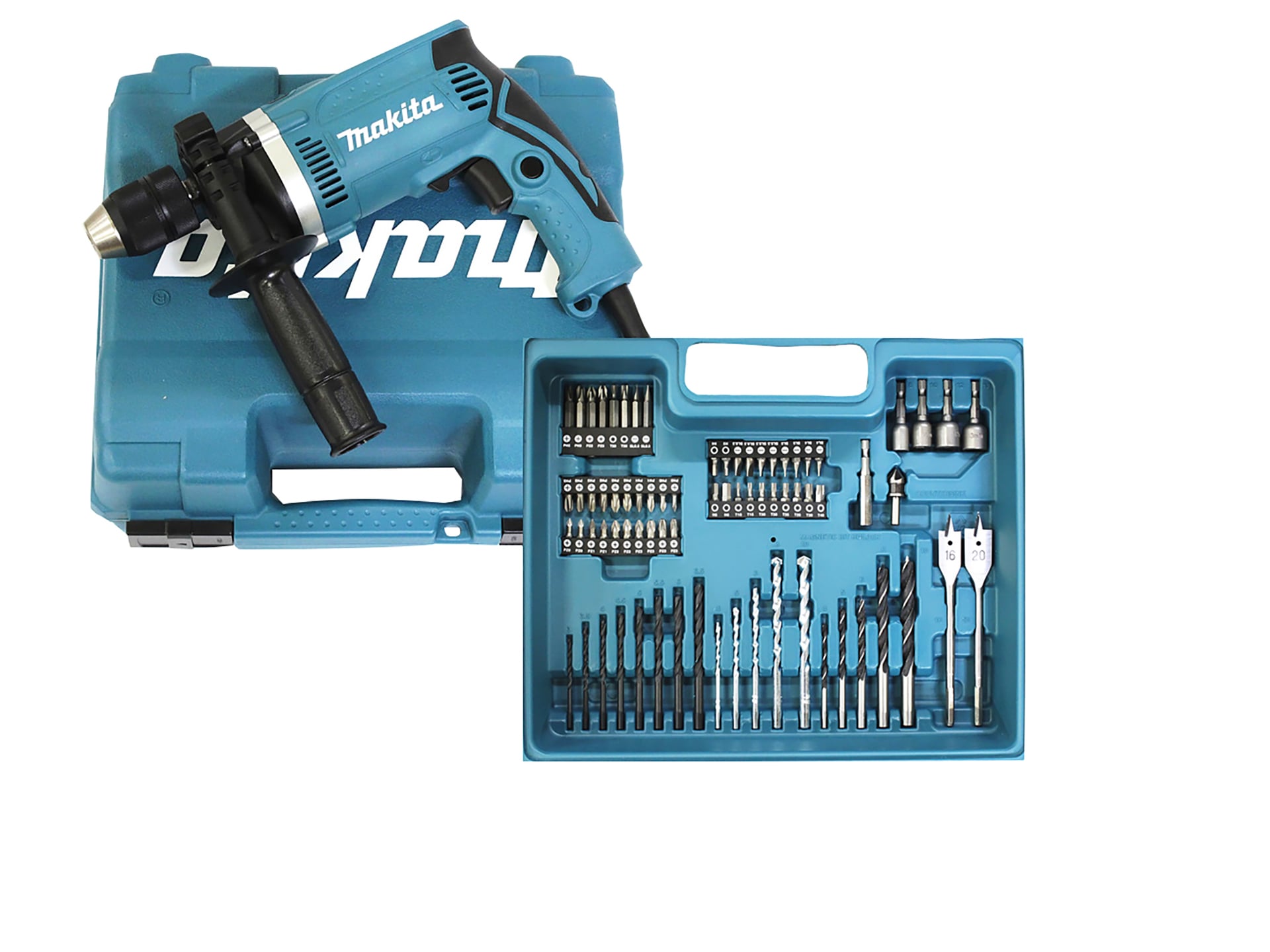 HP1631KX3 Schlagbohrmaschine im Koffer, 710 W inklusive 74teiliges Zubehör 1 HP1631KX3 Schlagbohrmaschine im Koffer, 710 W inklusive 74teiliges Zubehör