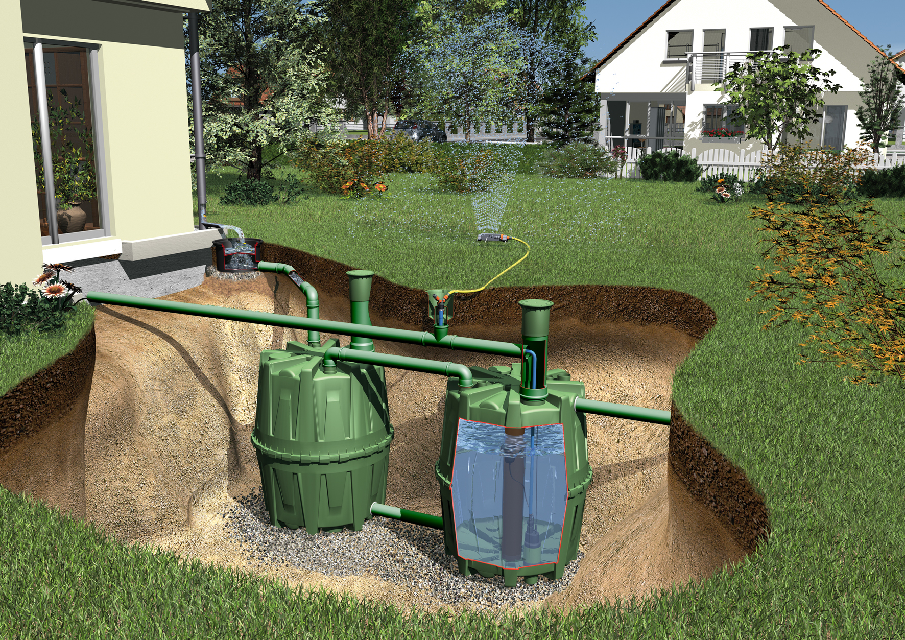 HERKULES Erdtank, grün, rund 1 HERKULES Erdtank, grün, rund