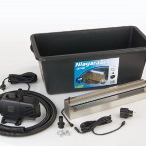 Wasserfall Niagara Set mit LED, Becken und Pumpe