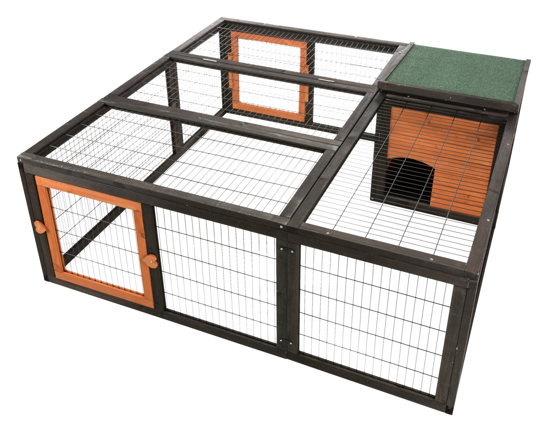 Freilaufgehege mit Abdeckung 1 Freilaufgehege mit Abdeckung