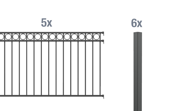 Grundset Zierzaun Circle 10m 1 Grundset Zierzaun Circle 10m