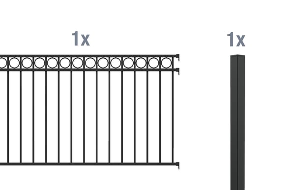 Anbauset Zierzaun Circle 2m 1 Anbauset Zierzaun Circle 2m