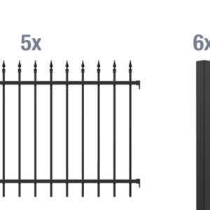 Grundset Zierzaun Chaussee 10m