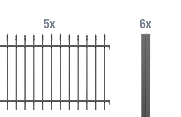 Grundset Zierzaun Chaussee 10m 1 Grundset Zierzaun Chaussee 10m