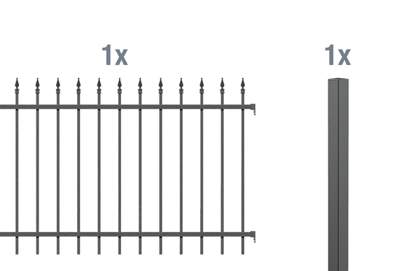 Anbauset Zierzaun Chaussee 2m 1 Anbauset Zierzaun Chaussee 2m