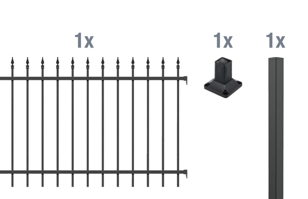 Anbauset Zierzaun Chaussee 2m 1 Anbauset Zierzaun Chaussee 2m