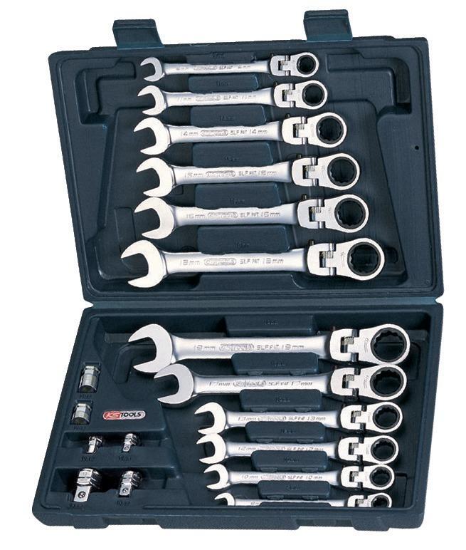 Gelenk-Ratschenschl.-Stz.18-tlg.m.Verriegelung KS 1 Gelenk-Ratschenschl.-Stz.18-tlg.m.Verriegelung KS