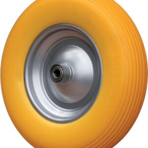 Rad vollgeschäumt 400/100Kugellager u. Achse 17mm