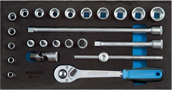 Werkzeugmodul CT1/3 Steckschlüssel-Satz 3/8" GEDORE 1 Werkzeugmodul CT1/3 Steckschlüssel-Satz 3/8" GEDORE