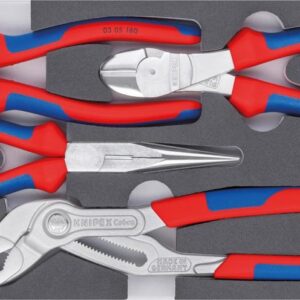 Zangen-Satz Basic verchromt mit Schaumeinlage 4-teilig KNIPEX