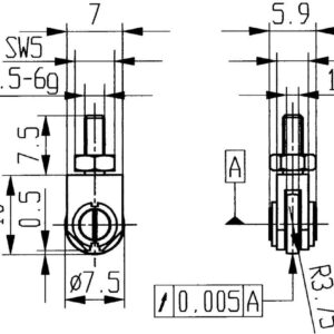Messeinsatz Stahl Typ 22/ 7,5mm KÄFER