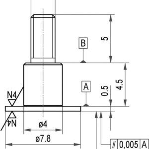 Messeinsatz Stahl Teller 7,8x0,5mm KÄFER