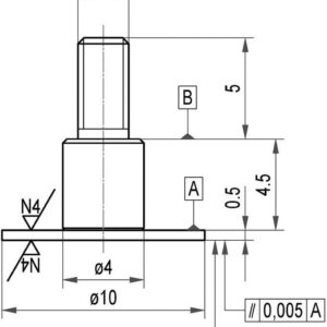 Messeinsatz Stahl Teller 10x0,5mm KÄFER