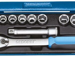 Steckschl.-Grt. 1/2" 13tlg. 19 KMU-20 Gedore