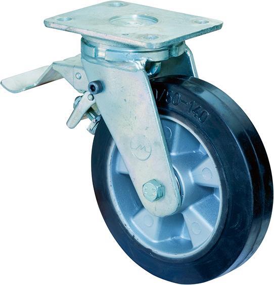 Lenkrolle 300mm RR120.B80Platte,Elast.schw.KL,FestRR120.B80.300 1 Lenkrolle 300mm RR120.B80Platte,Elast.schw.KL,FestRR120.B80.300