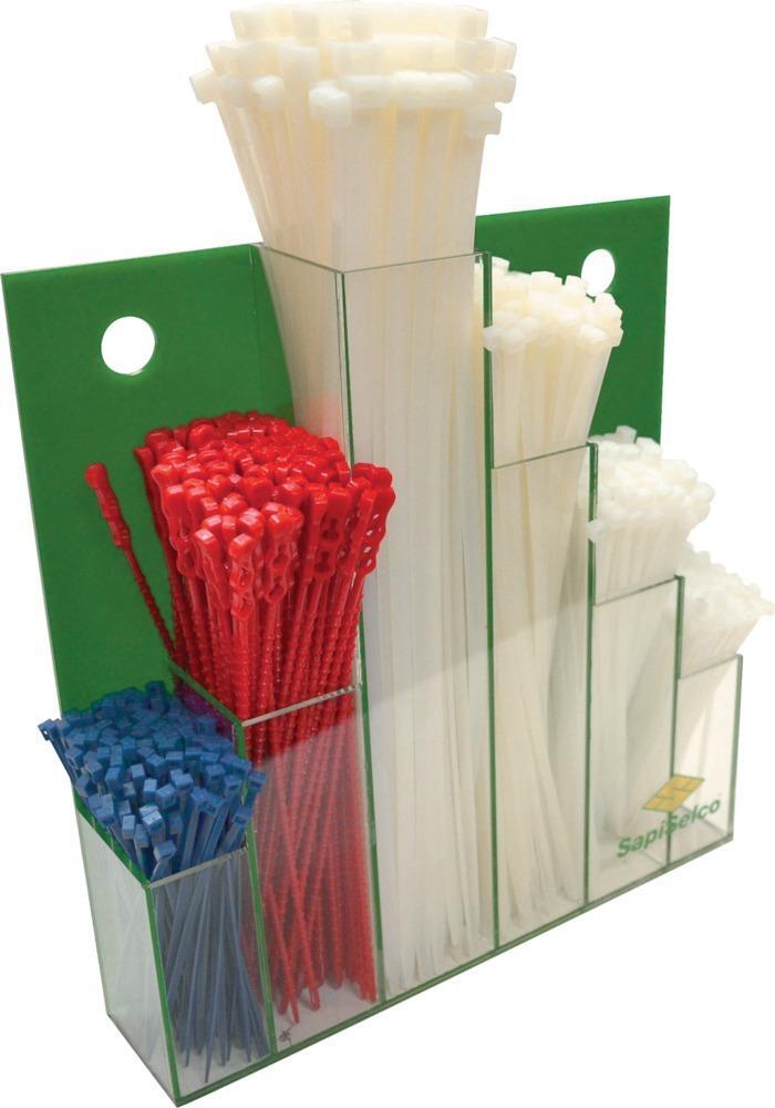 Kabelbinder-Set Nylon Wanddispay 600-teilig SapiSelco 1 Kabelbinder-Set Nylon Wanddispay 600-teilig SapiSelco