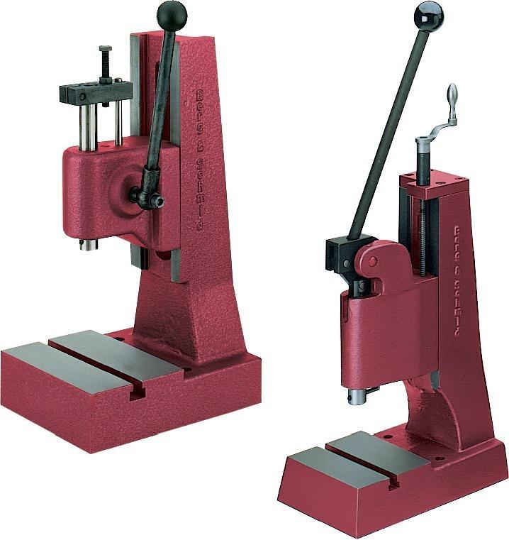 2290235 handhebelpresse mit zahnstange 250kp berg schmid pressentechni