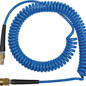 Spiralschlauch PU blau, Kupplung u Stecker NW7,2 12x8mm, 10m RIE