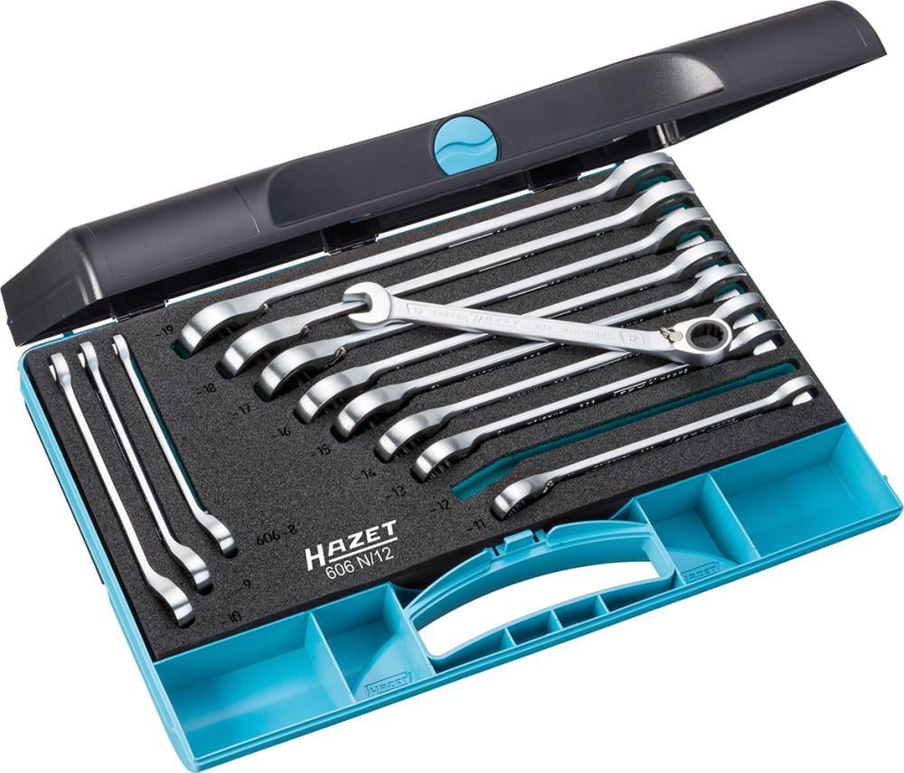 2294481 ringratschenschluessel satz 8 19mm 12 teilig hazet