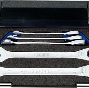 Maulschlüssel-Satz mit Ringratsche 8-19mm 5-teilig GEDORE