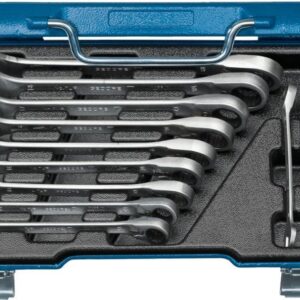 Maulschlüssel-Satz mit Ringratsche umschaltbar 8-19mm 12-teilig